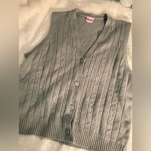 Gray knit vest
